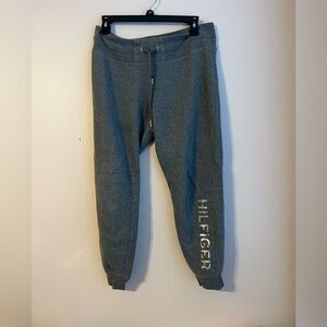 grey sweatpants with logo